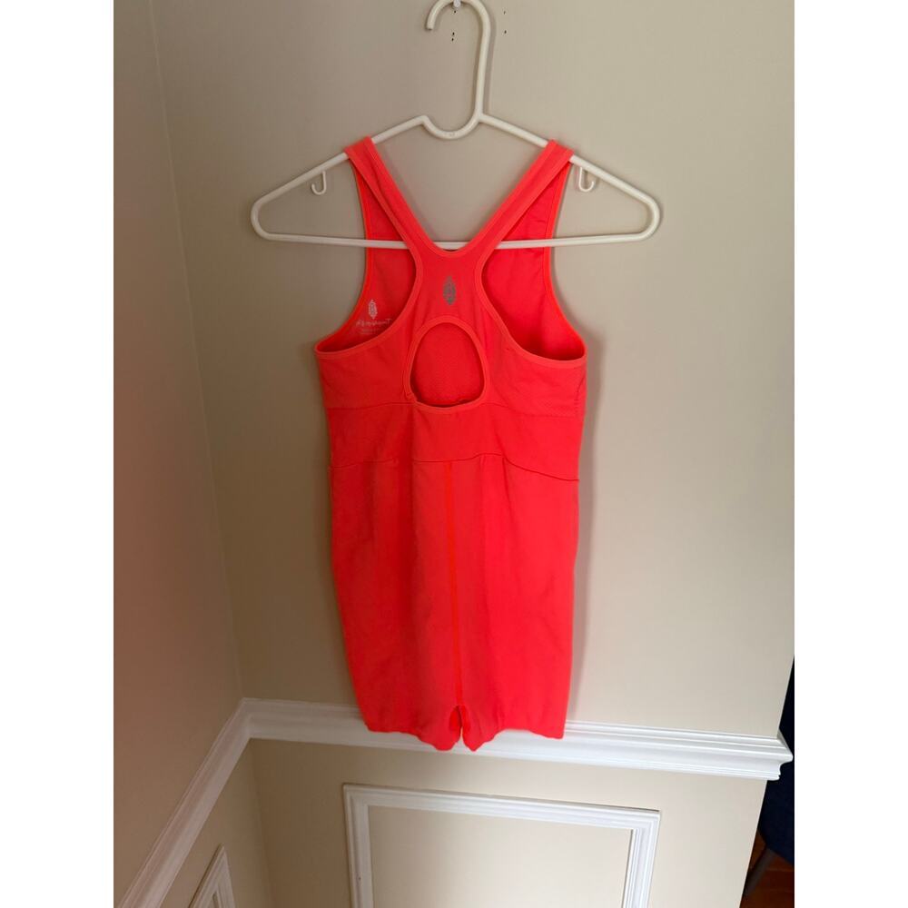 Free People Movement Every Single Time Runsie in Coral Romper Tank Activewear - Picture 7 of 10